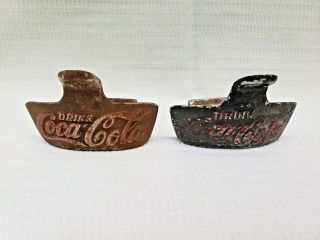 (2) Coca Cola Starr " X " Brown Co Wall Mount Bottle Openers One Marked Patd.  1925