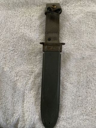 Vintage Wwii Ww2 Fighting Knife Usn Mk2 Scabbard Sheath Nord 8114