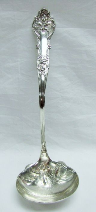 11 " Vintage Antique 1906 Rogers 1847 Silver Plated Charter Oak Soup Ladle Spoon