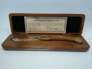 North American Fishing Club 10th Anniversary Knife With Wooden Box
