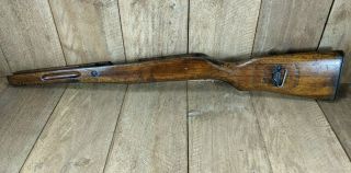 Vintage Sks Wooden Stock W/ Internal Cleaning Kit (29 " Long) 01841 Rifle Stock