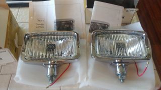 Two Vintage Sears Quartz Halogen Auxiliary Fog Lights