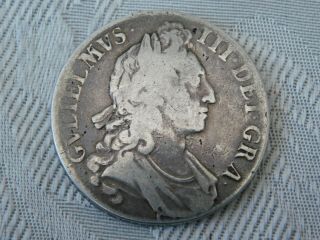 Lovely Vintage English British William 111 Silver Crown Coin