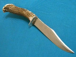 Vintage Custom Stag Mountain Man Hunting Skinning Survival Bowie Knife Knives Vg