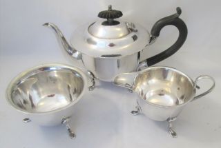 A Small Vintage Tea For Two Silver Plated Tea Set - 3 Piece