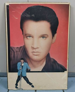 Vintage Elvis Presley Poster On Board By G Costa Retro Pop Art Print