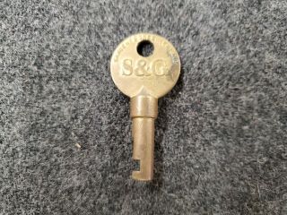 Vintage Sargent & Greenleaf Brass High Security Environmental Padlock Key
