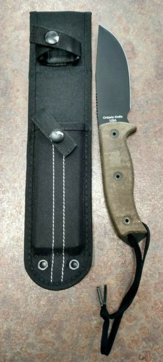 Ontario Rat - 5 Fixed Blade Full Tang Knife With Nylon Sheath
