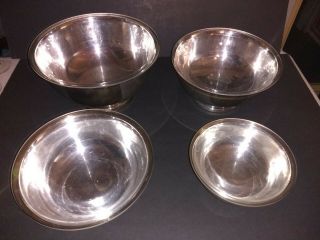 Gorham Paul Revere Matched Set 10 " - 9 " - 8 " & 6.  5 " All With Liners Great Shape