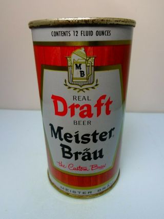 1967 Meister Brau Draft Straight Steel Juice Tab Beer Can 92 - 24 Chicago,  Il