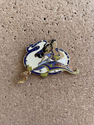 2004 Disney Pin Aladdin Jasmine Abu Flying Carpet Platinum Edition