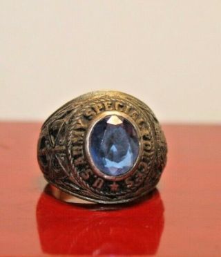 Vintage Sterling Blue Stone Us Army Special Forces Ring Airbourne