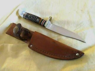 Western Delrin Stag 628 6 1/2 " Fixed Blade Fish/bird Knife W/sheath