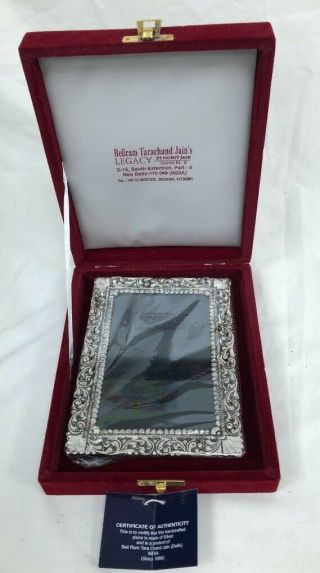 Vintage Style Solid Silver Ornate Photo Frame Made In India 6 " X 4.  5 " 100
