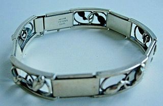 Vintage` Danish (willy.  H.  Jacob Krogmar) Sterling Silver Bracelet - 32.  17grms