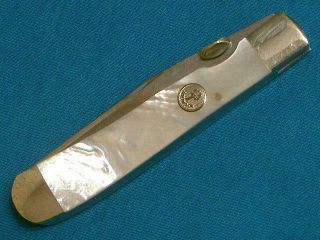 Vintage Boker Tree Brand Solingen Germany Pearl Lockback Folding Trapper Knife