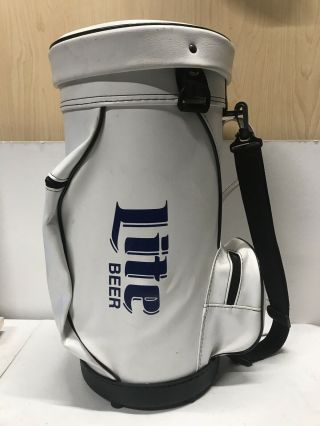 Miller Lite Beer Golf Bag Style Ice Cooler Rare