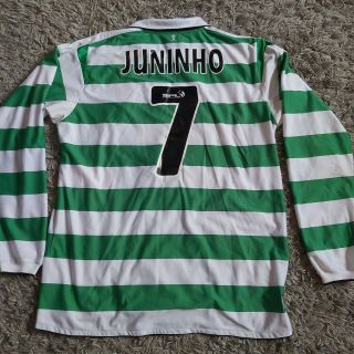 Juninho Celtic Vintage Long Sleeve Football Shirt 2004/05 Large Middlesbrough