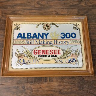 Vintage Genesee Beer & Ale Albany 300 Still Making History Bar Mirror Sign