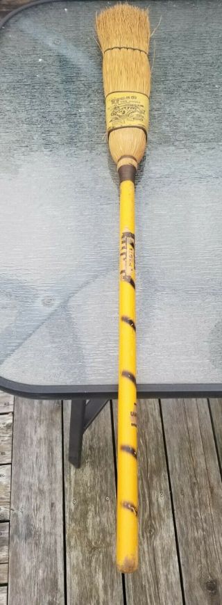 Very Hard To Find.  Vintage Curling Broom Put A Tiger In The House By Curl - Master