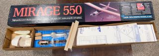 Open Box Vintage Carl Goldberg Mirage 550 Model Airplane Kit