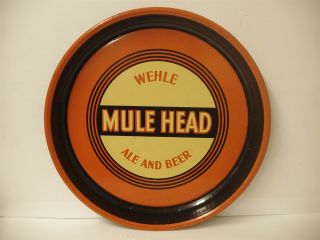 Vintage Wehle Mule Head Ale Beer Tray Wehle Brewing West Haven Conn 2