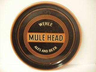 Vintage Wehle Mule Head Ale Beer Tray Wehle Brewing West Haven Conn 1