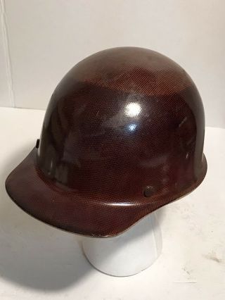 Vintage Msa Skullgard Fiberglass Protective Hard Hat Cap Mine Safety Appliances