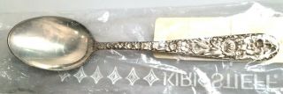 Vintage Kirk Stieff Sterling Silver Repousse Place Spoon In Package Nos