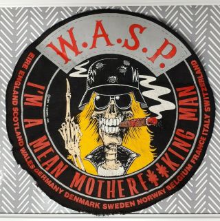 Vintage Wasp 1989 Tour Backpatch Heavy Metal Iron Maiden Acdc Metallica