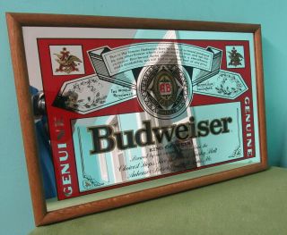 Budweiser Beer Bar Pub Mirror Sign 19 