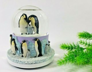 Kcare Penguins Happy Feet Snow Water Globe Snow Musical 6 " By 5 " Heavy