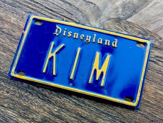 Vintage Disneyland Kim Souvenir Bicycle License Plate 1970’s