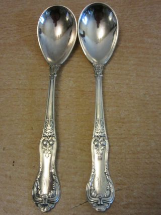 2 Antique 1884 Tiffany & Co Silver Plate Ep Demitasse Small Coffee Spoons