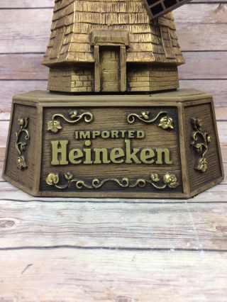 NOS Vintage Heineken Beer Windmill Sign And Extra Sign 3