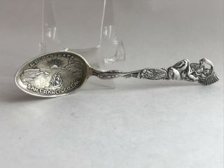 Antique Sterling Silver P & B American Souvenir Spoon,  Golden Gate