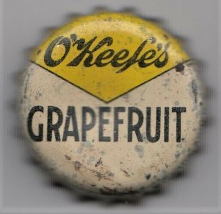 O’keefe’s Prohibition Era Soda– Cork Lined Crown – Grapefruit – Toronto,  Canada