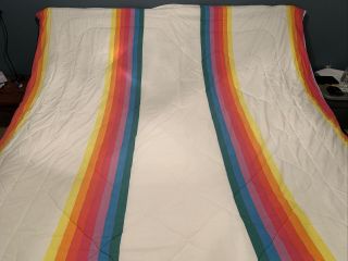 Vintage Wamsutta Tomorrows Rainbow Comforter Double 86 " X 86 "