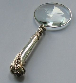 William Yates Sheff 1915 Hm Sterling Silver Handle Magnifying Glass George V