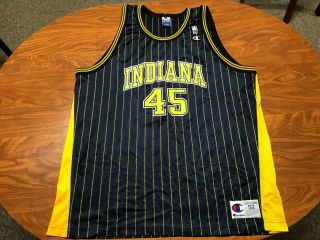 Mens Vintage Lightly Worn Champion Rik Smits Indiana Pacers Basketball Jersey 52