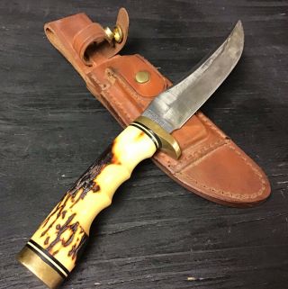 Vintage Schrade Usa 153uh Golden Spike Hunting Knife