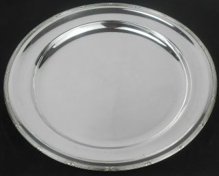 Large 37cm Circular Serving Platter - Silver Plated - Antique Louis Xvi Style