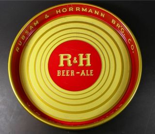 Vintage R & H,  Rubsam & Horrmann Brewing Co.  Beer Serving Tray 13 "