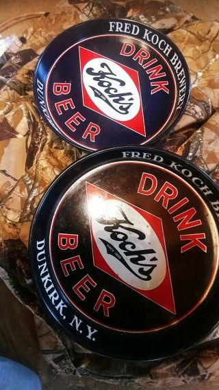 2 Vintage Kochs Beer Trays Dunkirk Ny