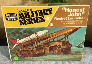 Vintage Life Like 1/40 Us Honest John Rocket Launcher Model 09656