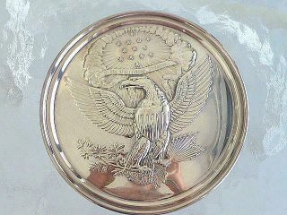 Vintage Reed & Barton Winterthur Silverplate Us Eagle Seal Trinket Gift Box