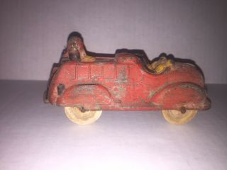 1940 Sun Rubber Mickey Mouse And Donald Duck Fire Truck