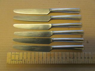6 David Mellor = Pride Design Cutlery - Plated 1960s = Tea Knives ? 18.  6 Cm