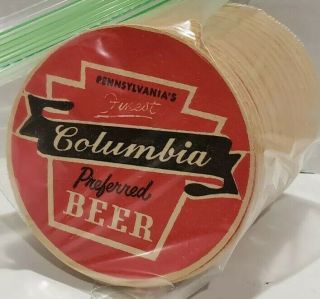 37 Columbia Beer Coasters Pennsylvania 