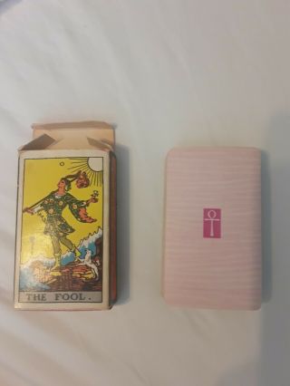 Vintage 1960s University Books Rider Waite Tarot Cards Deck Pink Ankh Backs 3